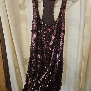 Forever 21 Pink Sequin Backless Dress